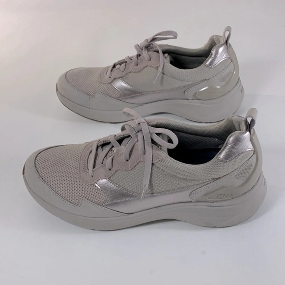 Clarks dusty purple grey wave walk wavewalk size 9.5 athletic walking sneakers - Picture 4 of 8